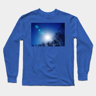 Sun Shining Above Leafless Trees Long Sleeve T-Shirt